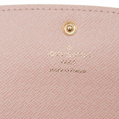 Louis Vuitton Damier Azur Emilie Wallet Rose Ballerine 6 of 9