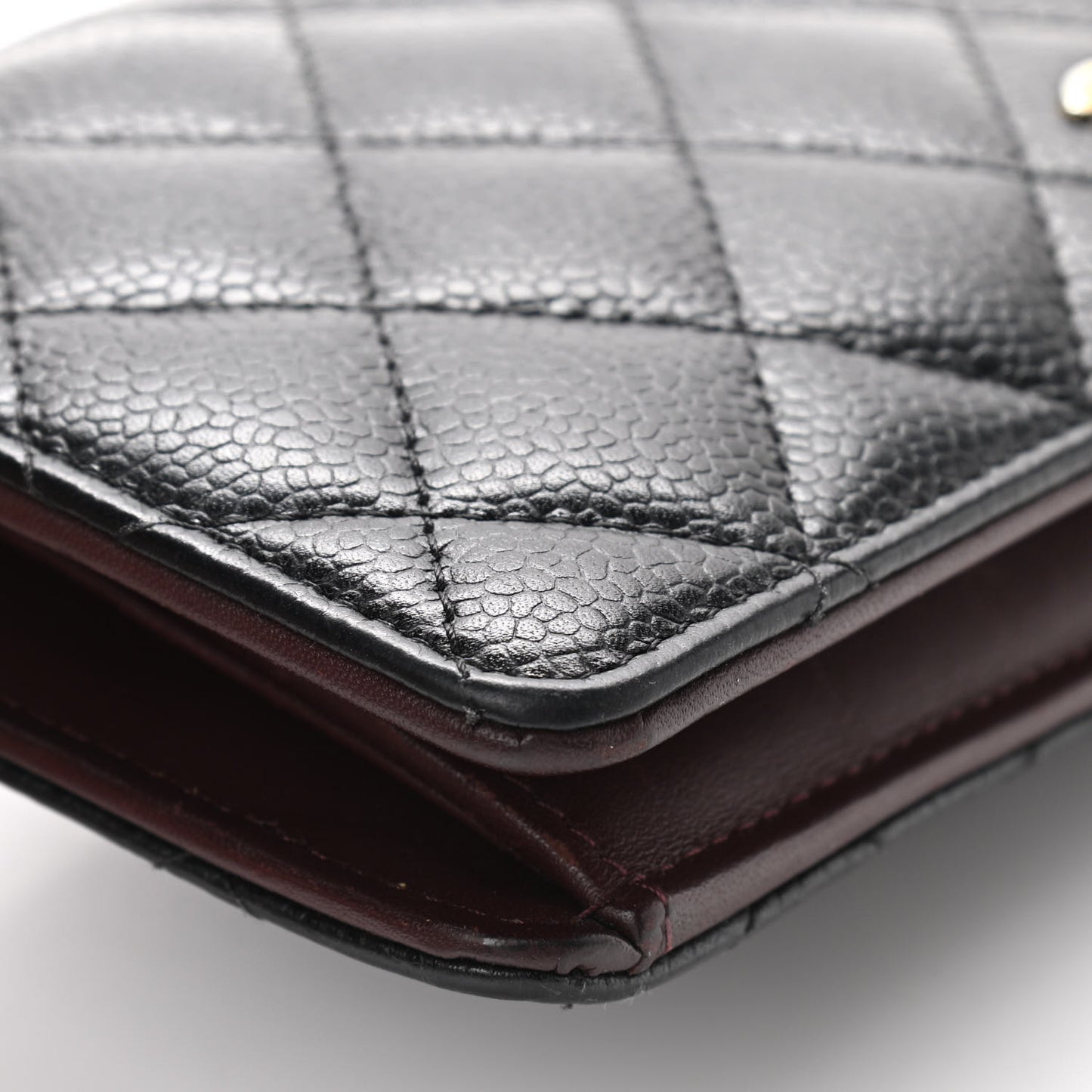 Caviar Quilted Yen Wallet Black