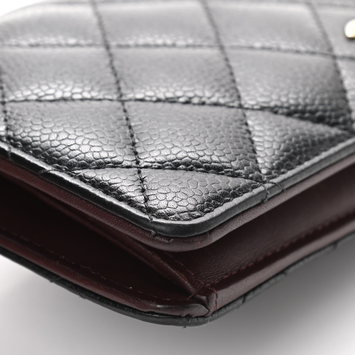 Chanel Caviar Quilted Yen Wallet Black 8 of 9