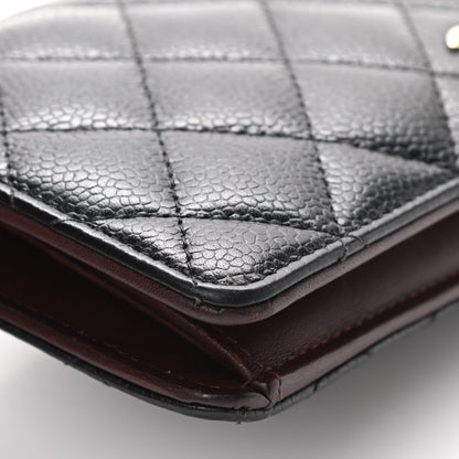 Chanel Caviar Quilted Yen Wallet Black 8 of 9
