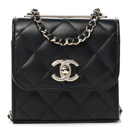 Chanel Lambskin Quilted Mini Trendy CC Chain Wallet Black 1 of 9