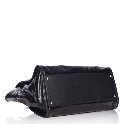 Chanel Glazed Calfskin Large Deauville Tote Black 4 of 7