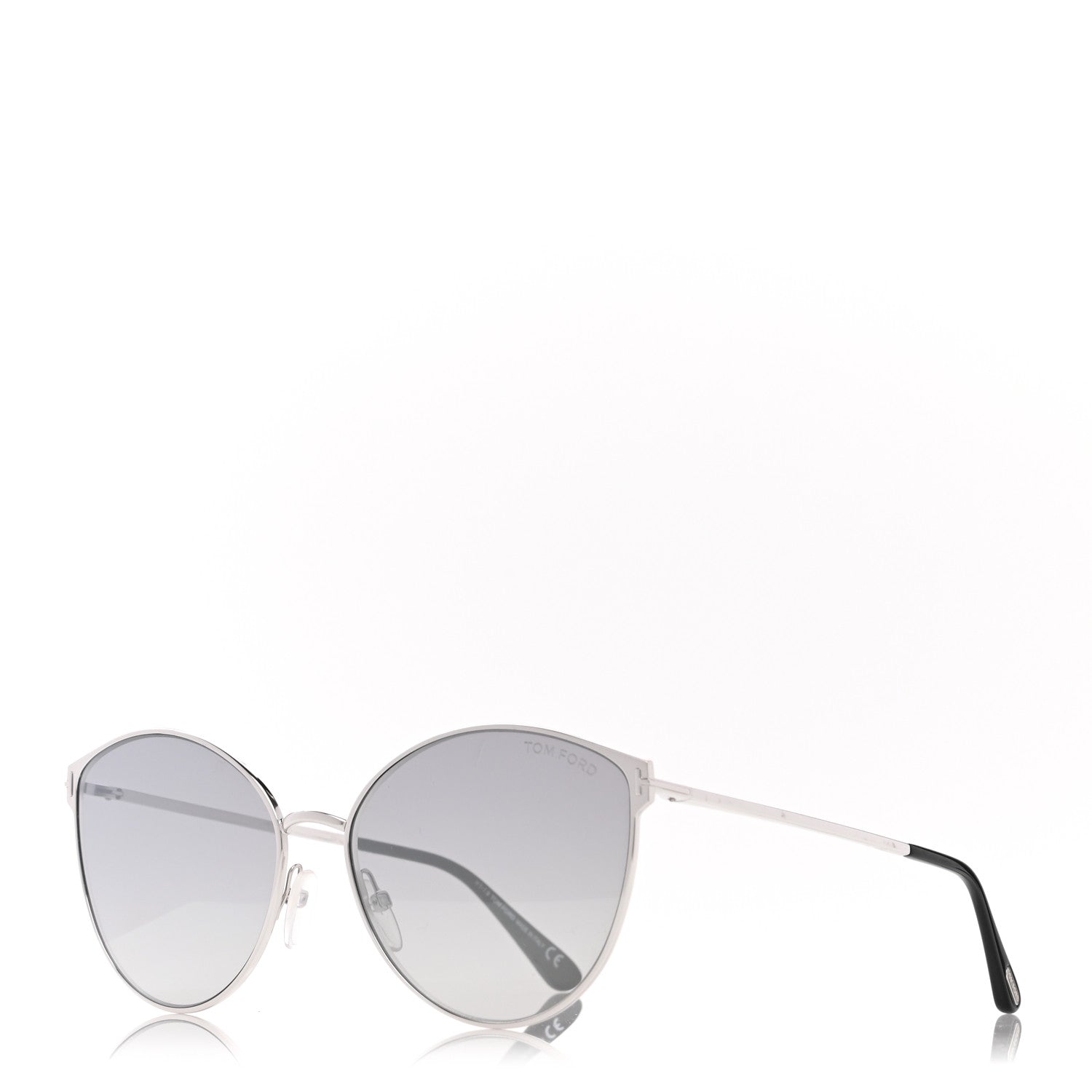 Tom Ford Metal Cat Eye Zeila Sunglasses TF654 Silver 1 of 8