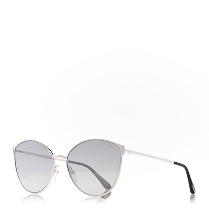 Tom Ford Metal Cat Eye Zeila Sunglasses TF654 Silver 1 of 8