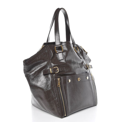 Saint Laurent Patent Medium Downtown Tote Grey 3 of 17