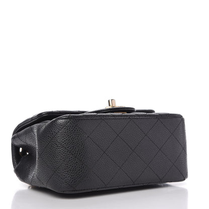 Chanel Caviar Quilted Mini Square Flap Dark Charcoal 4 of 10