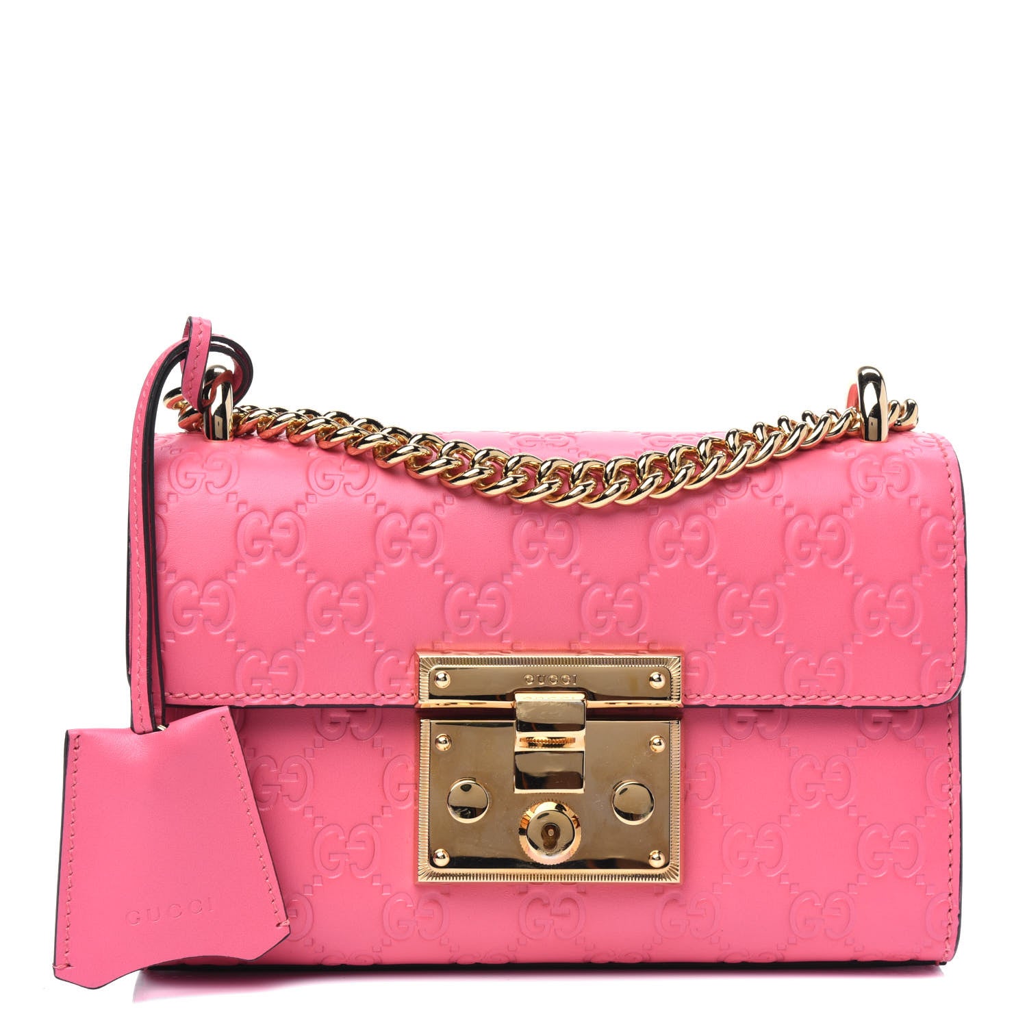 Gucci Guccissima Small Padlock Shoulder Bag Flush 1 of 5