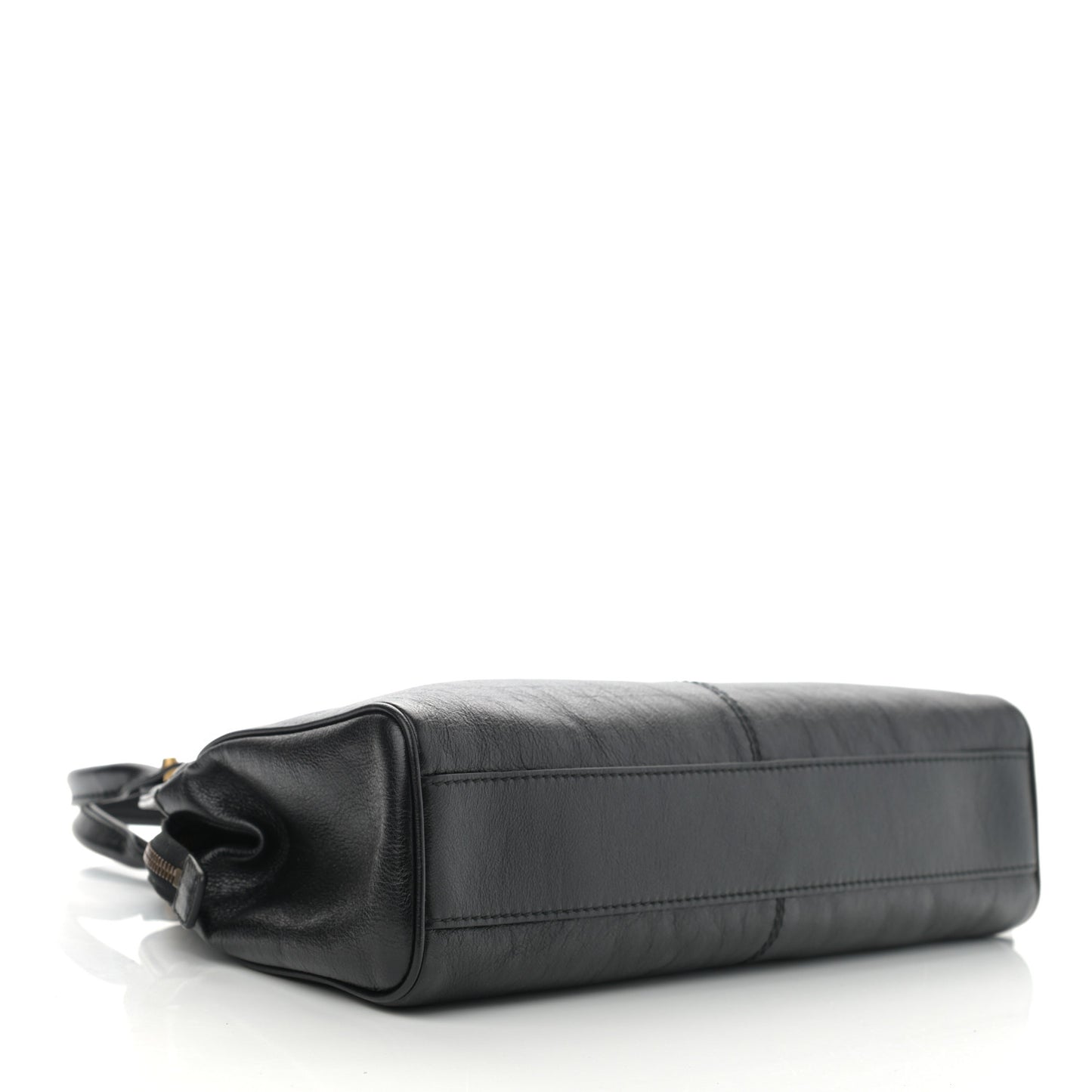 Calfskin Medium Re(Belle) Top Handle Bag Black