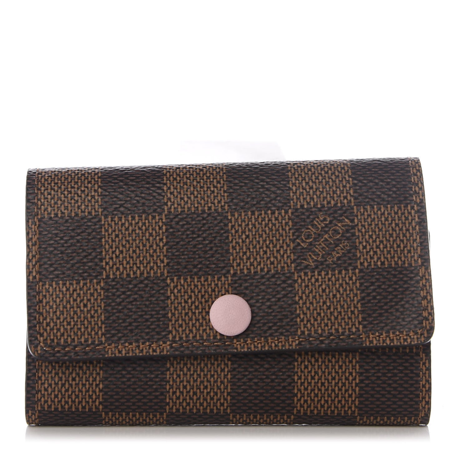 Damier Ebene Multicles 6 Key Holder Rose Ballerine
