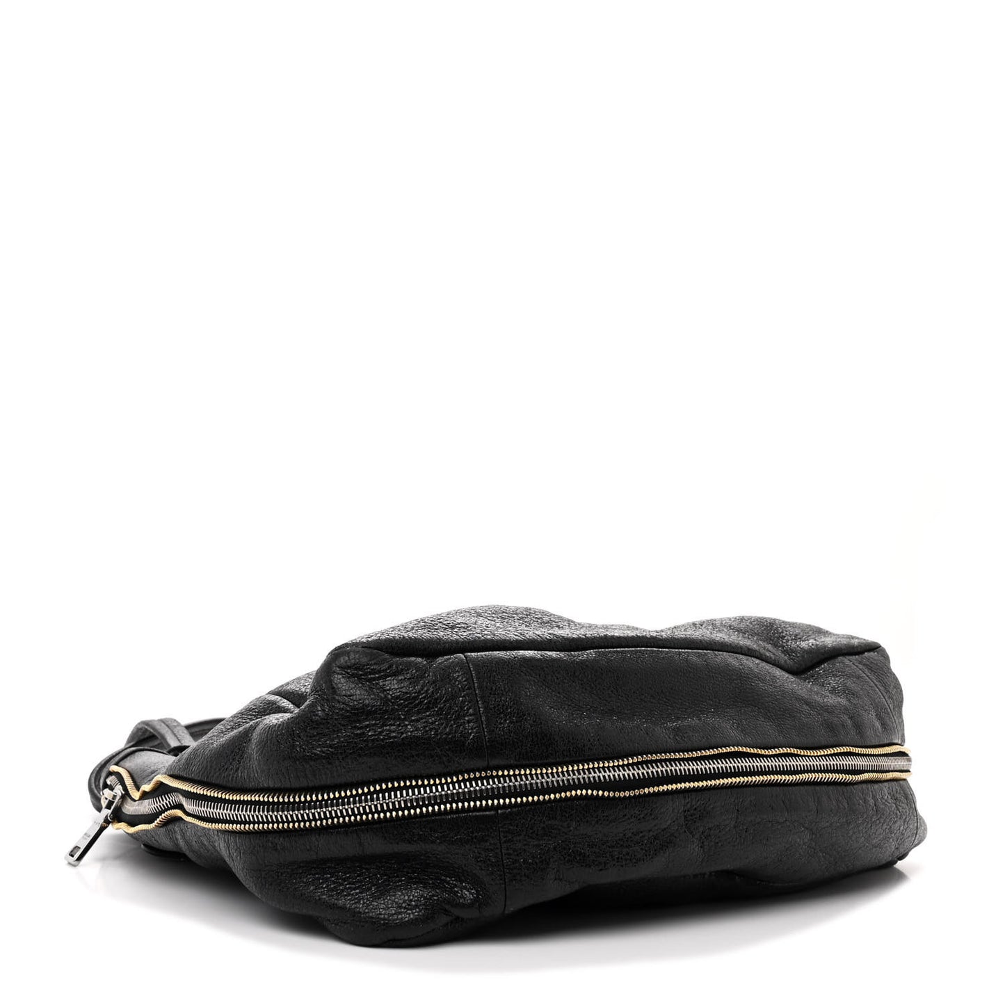 Cervo Lux Side Zipper Tote Black