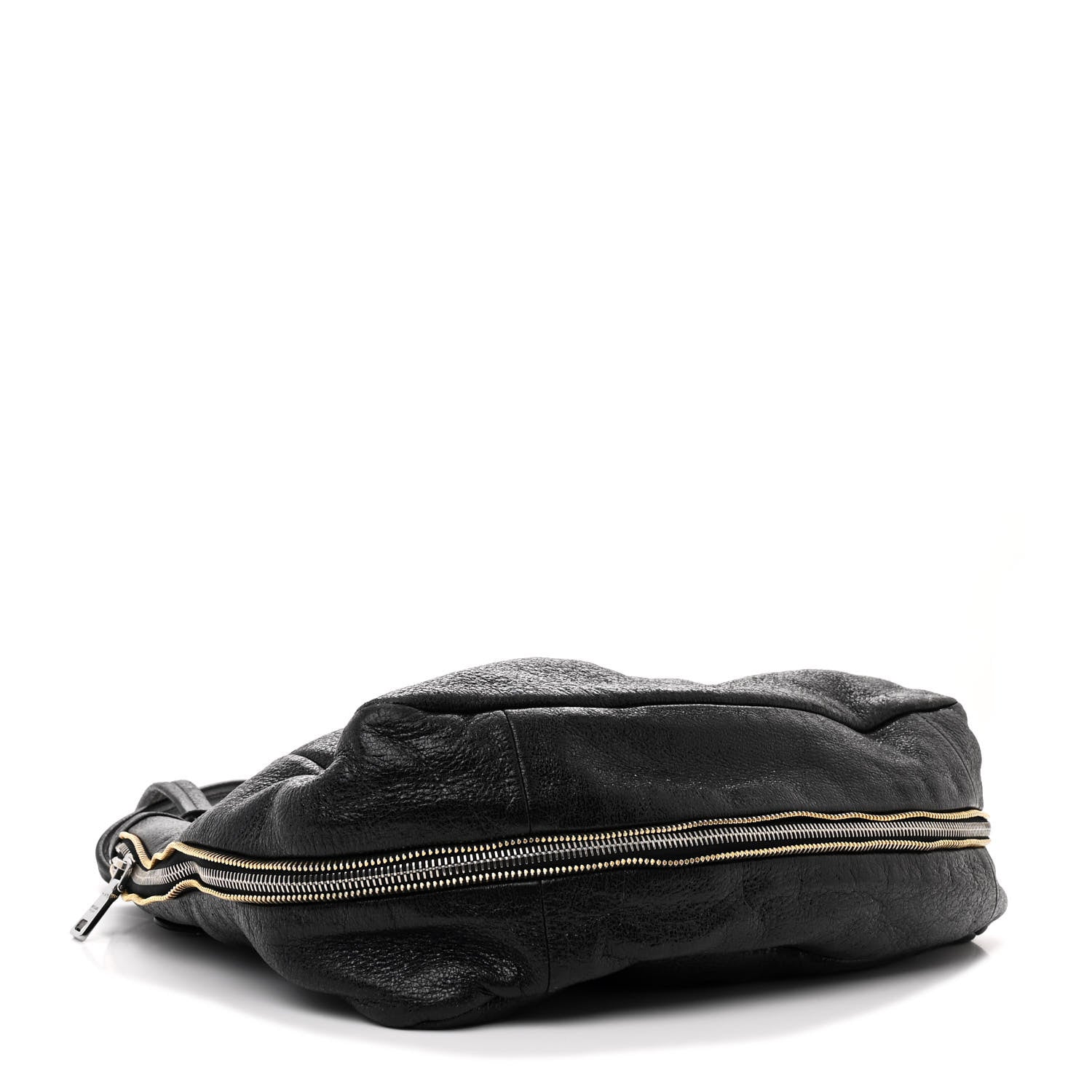 Prada Cervo Lux Side Zipper Tote Black 4 of 10