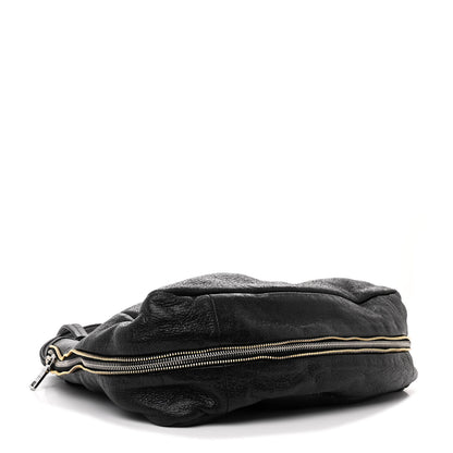 Prada Cervo Lux Side Zipper Tote Black 4 of 10