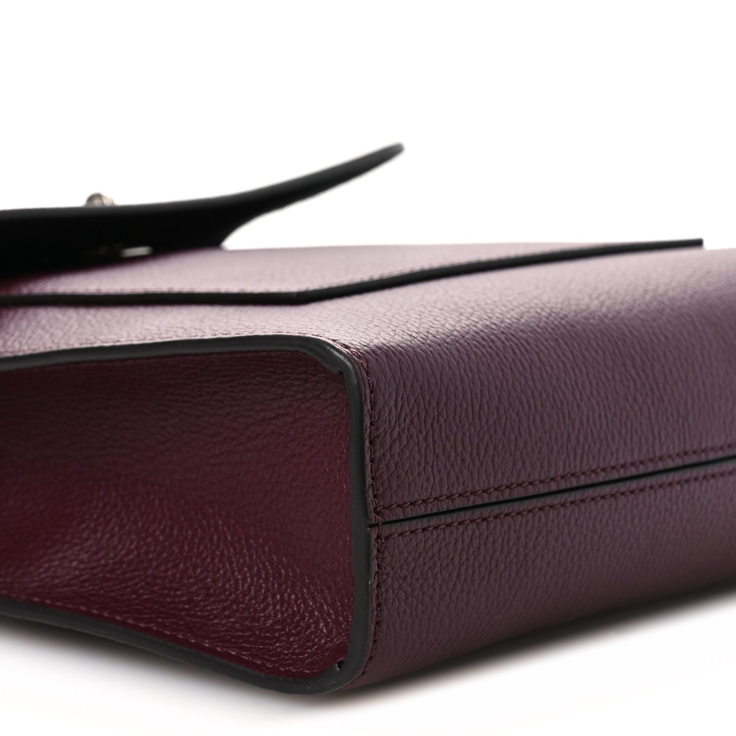 Mulberry Small Classic Grain Calfskin Antony Messenger Crossbody Black Cherry 10 of 13