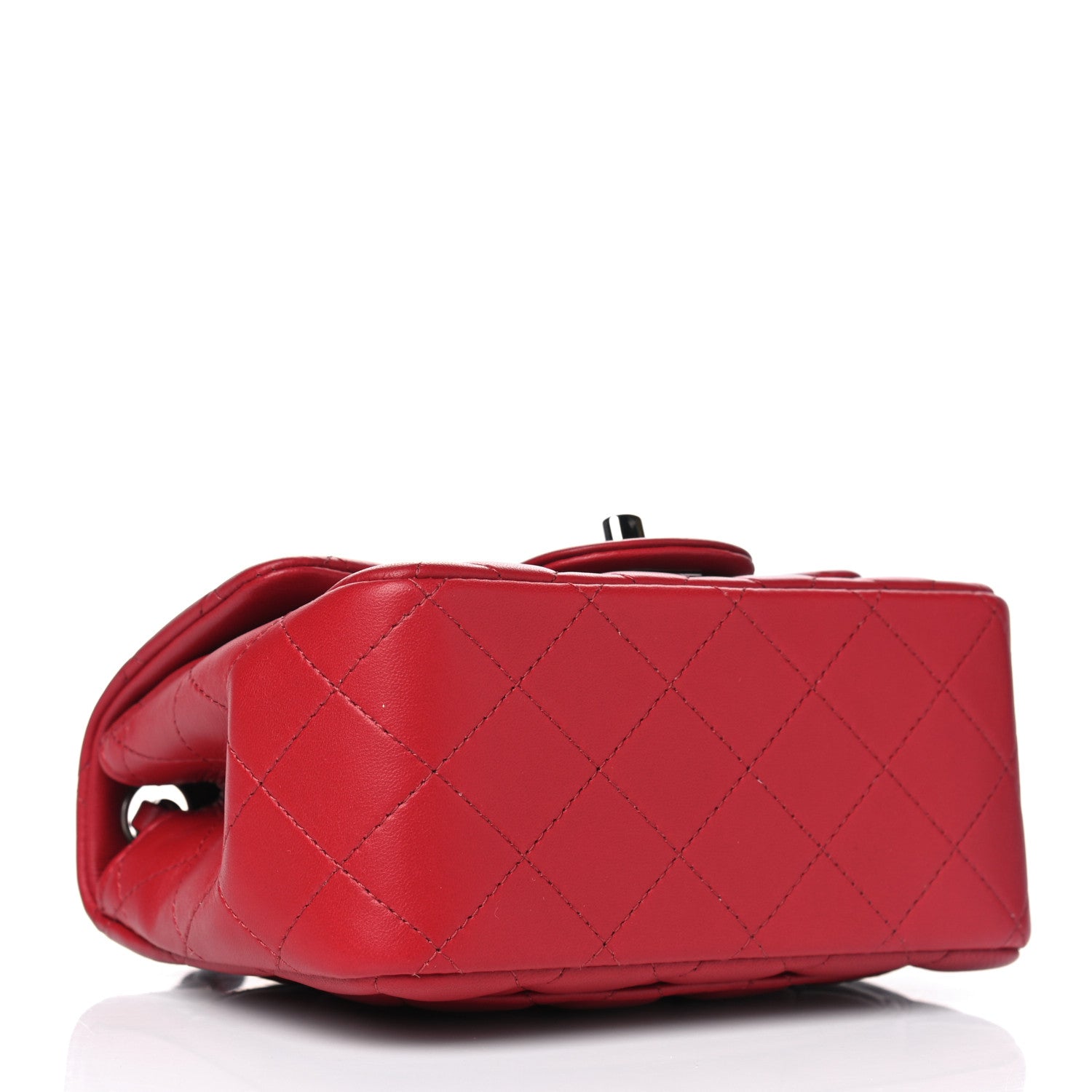 Chanel Lambskin Quilted Mini Square Flap Red 3 of 5