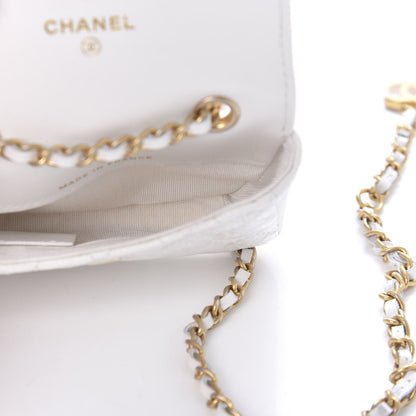 Chanel Shiny Aged Calfskin Quilted Waist Belt Bag White 5 of 11