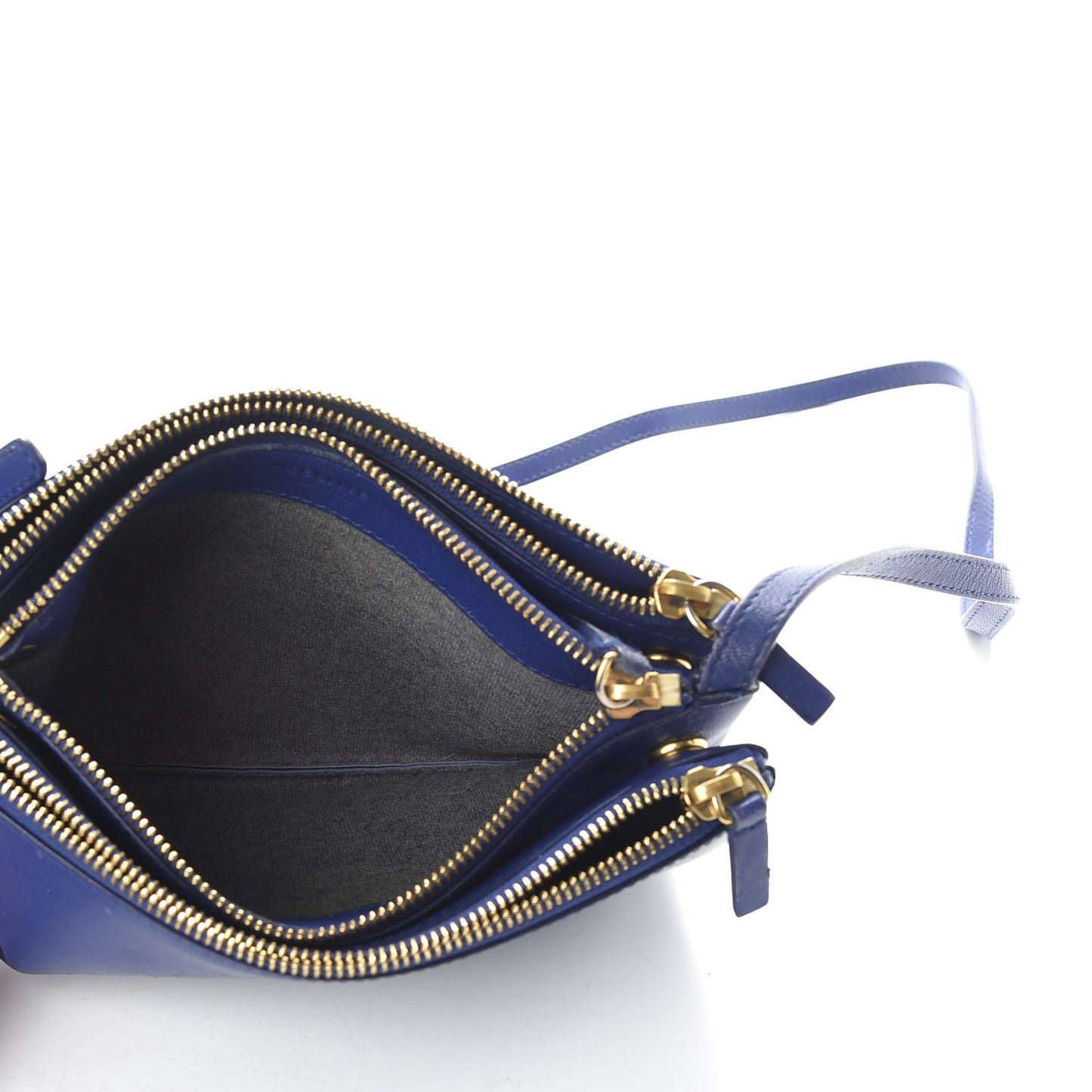 Lambskin Small Trio Crossbody Bag Violet Blue
