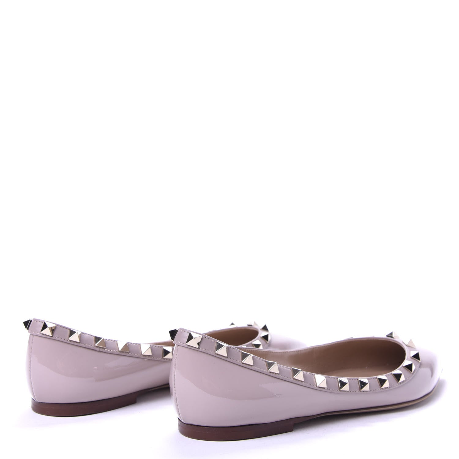 Valentino Garavani Patent Rockstud Ballerina Flats 37 Poudre 4 of 10