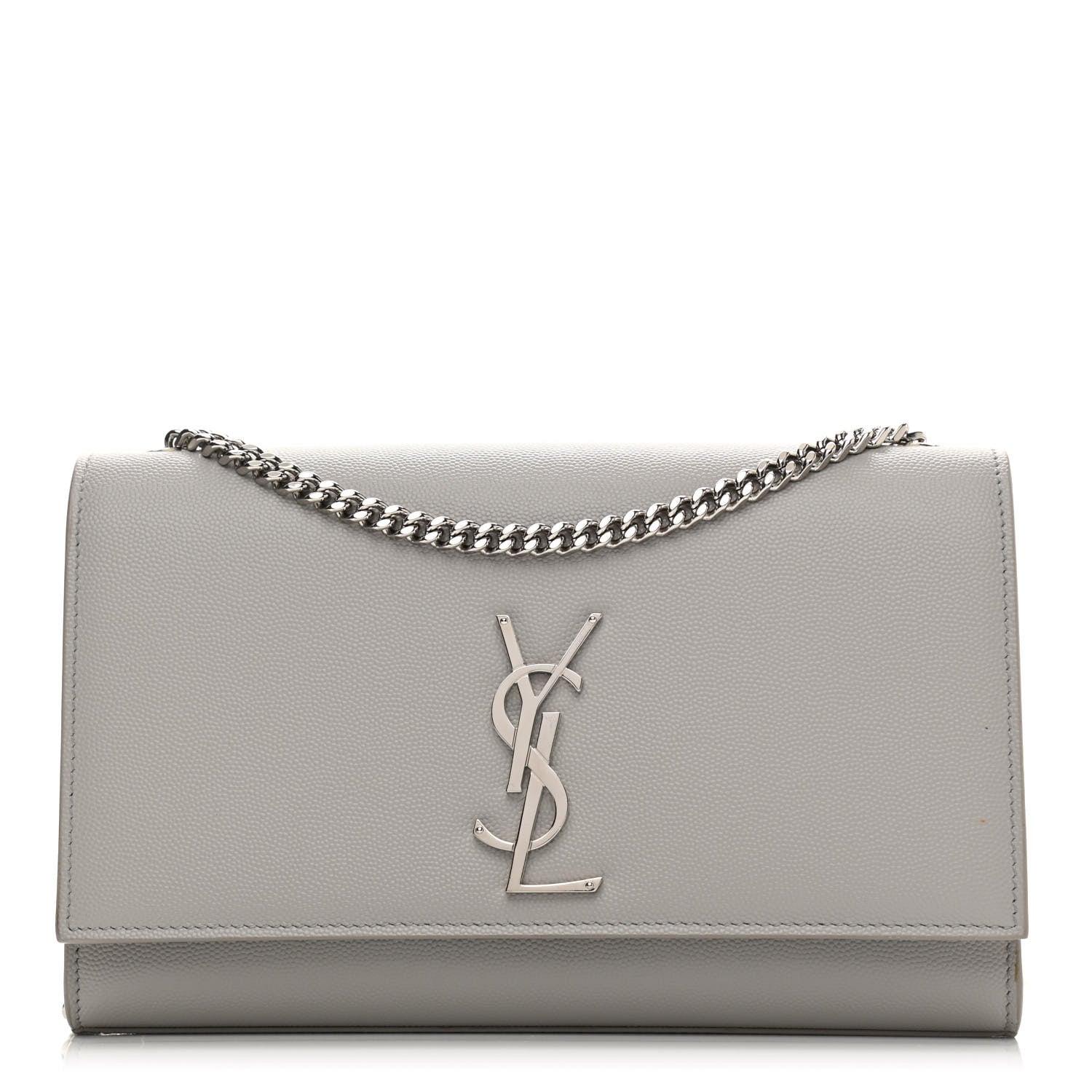 Saint Laurent Grain De Poudre Medium Classic Monogram Kate Satchel Souris 1 of 13