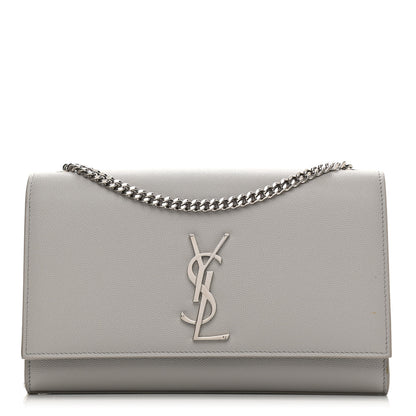 Saint Laurent Grain De Poudre Medium Classic Monogram Kate Satchel Souris 1 of 13