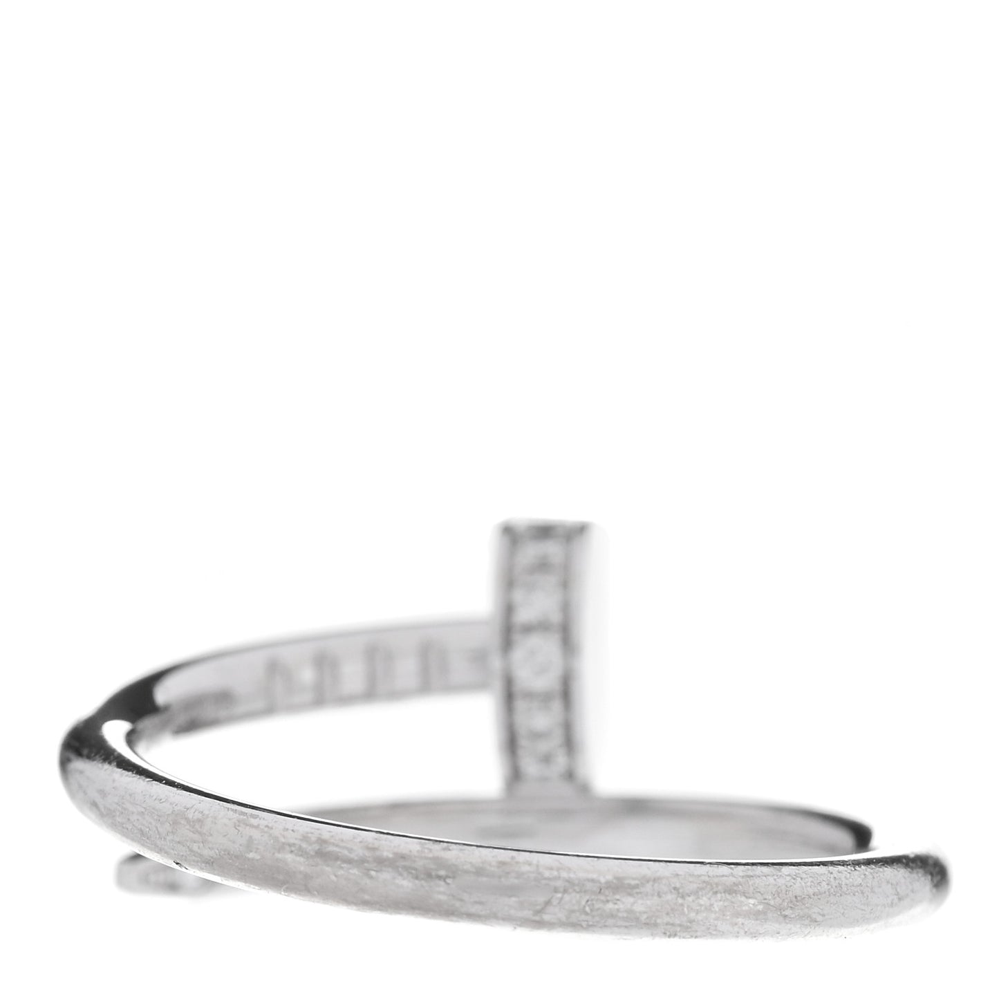18K White Gold Diamond Small Juste Un Clou Ring 46 3.75