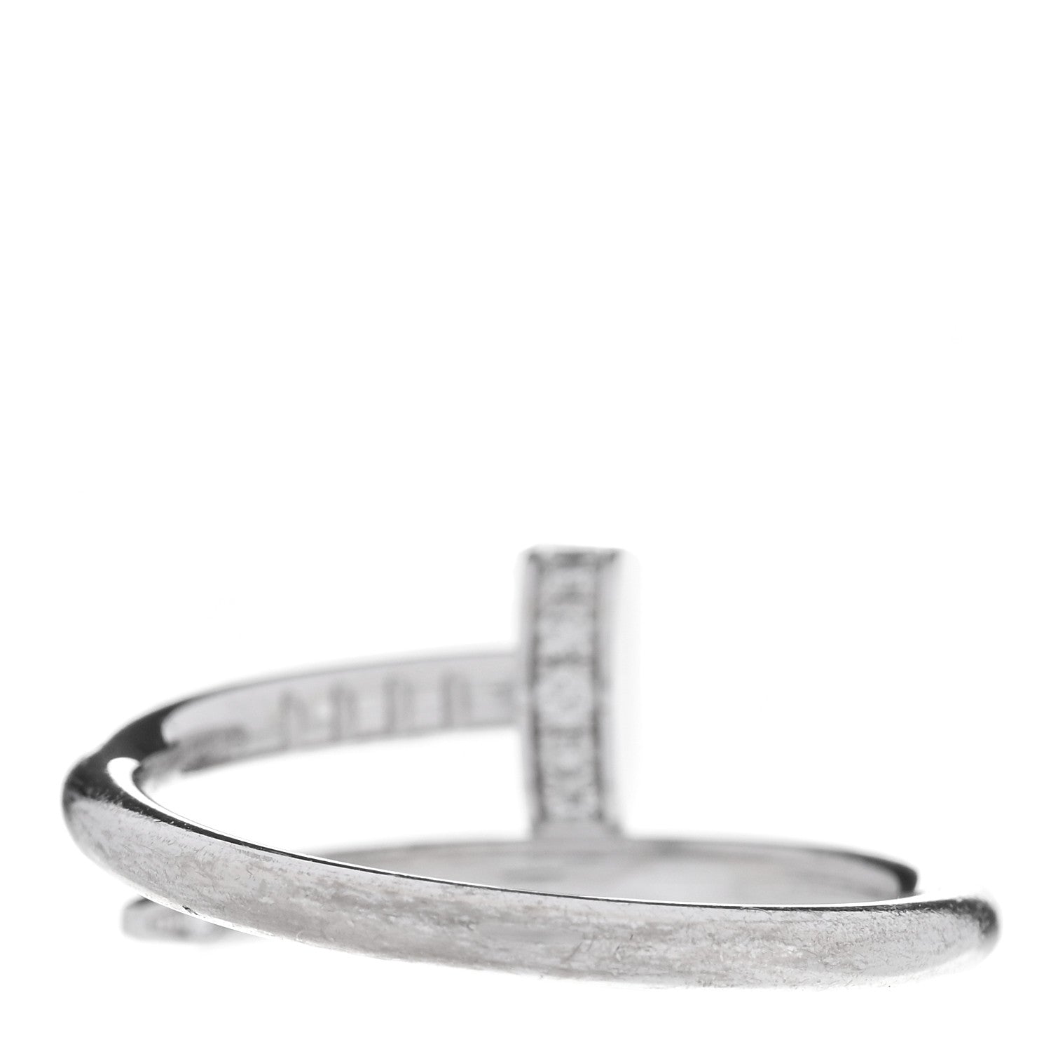 Cartier 18K White Gold Diamond Small Juste Un Clou Ring 46 3.75 3 of 4
