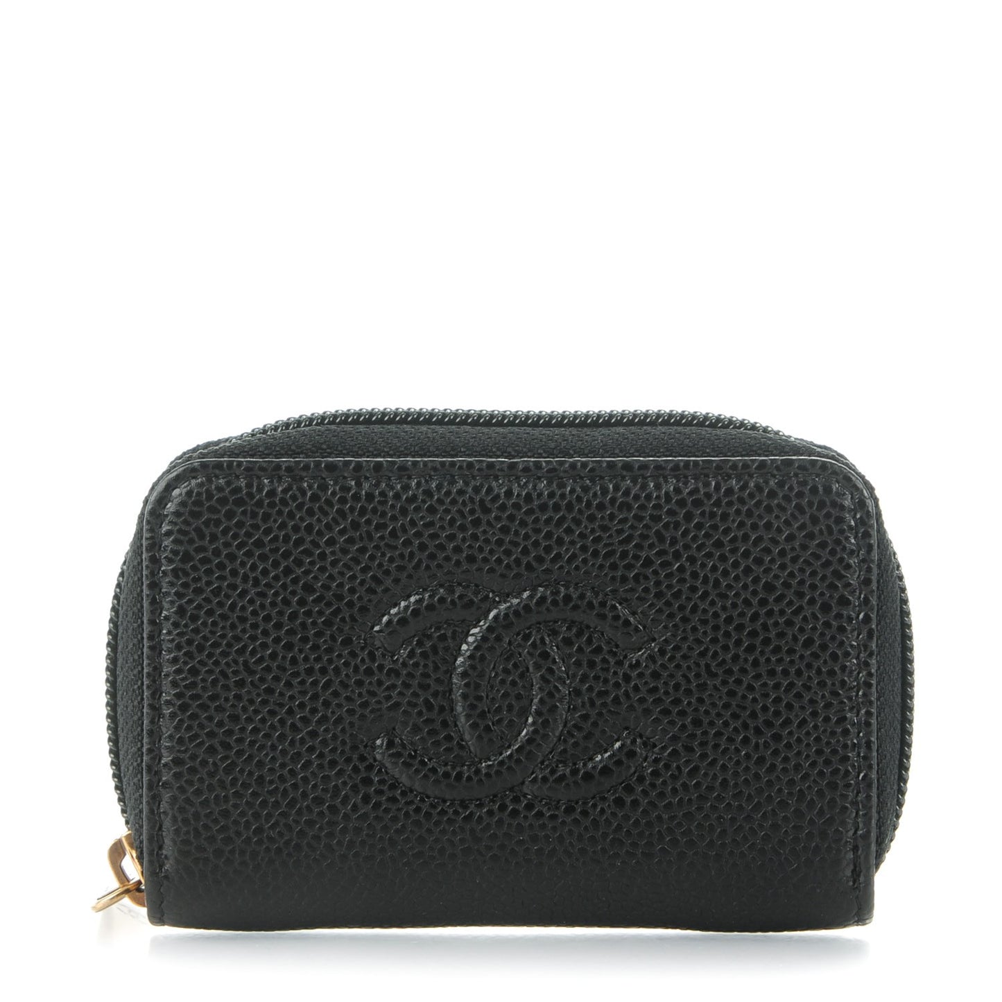 Caviar Timeless CC Zip Around Coin Purse Black