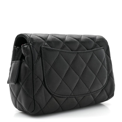 Chanel Lambskin Quilted Flap Cosmetic Case Black 3 of 17