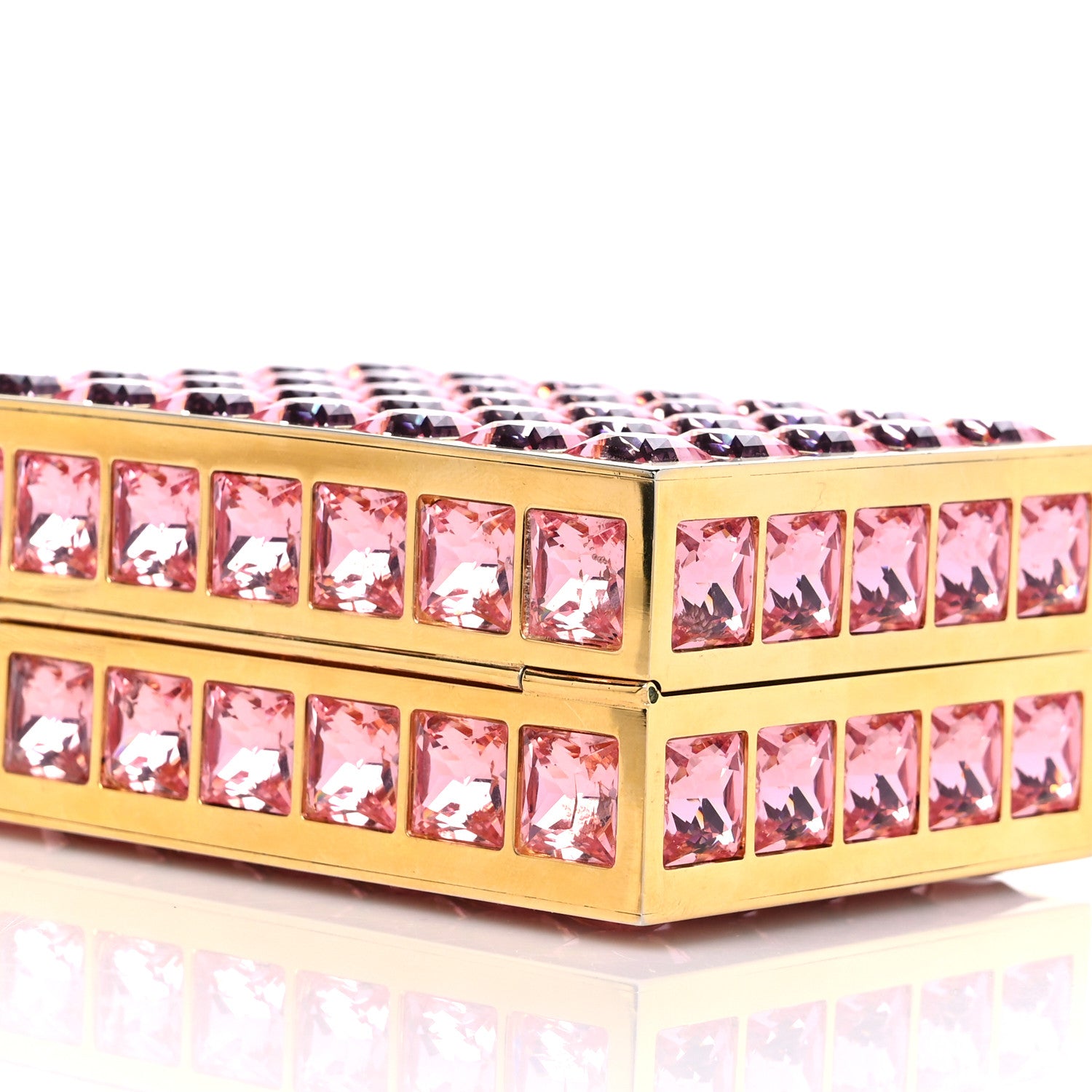 Judith Leiber Austrian Crystal Princess Minaudiere Pink 8 of 12