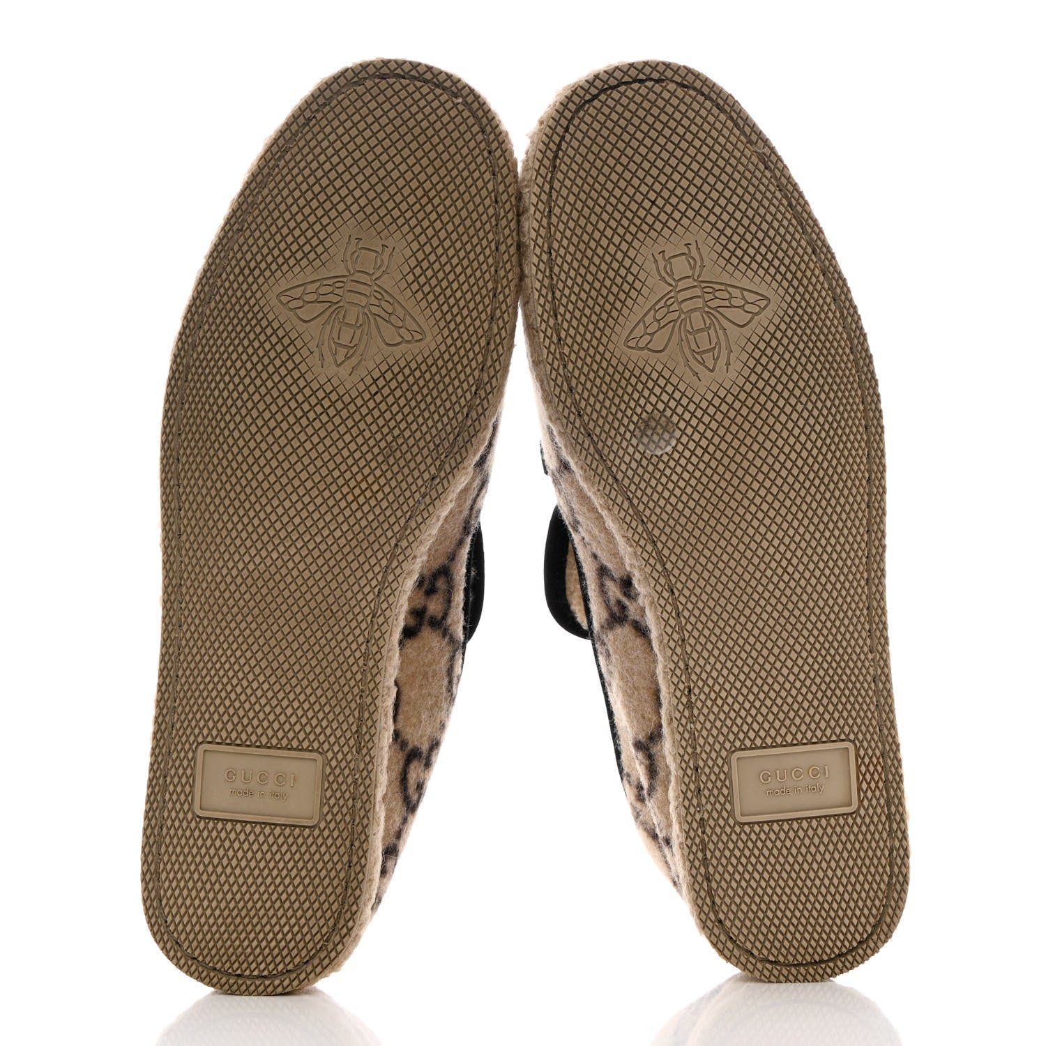 Gucci Covered Wool GG Monogram Womens Fria Horsebit Loafers 39 Beige Ebony Black Butterscotch 5 of 7
