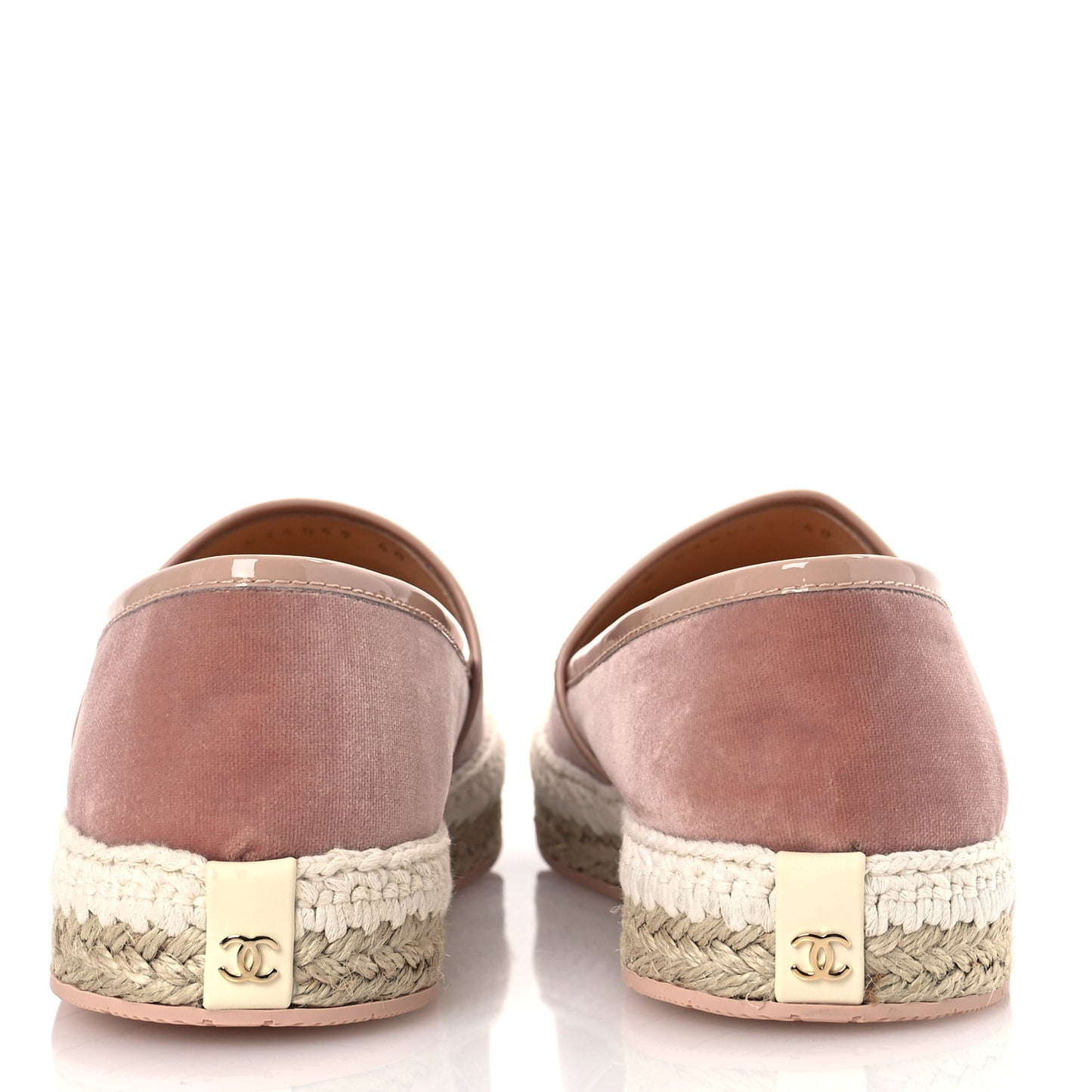 Velvet Patent CC Espadrilles 40 Pink