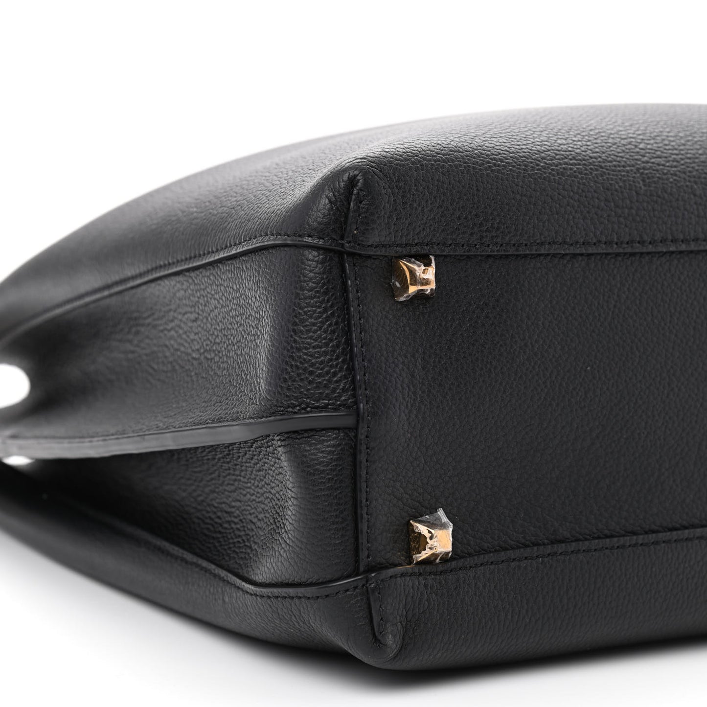 Grained Calfskin Large Milla Hobo Black