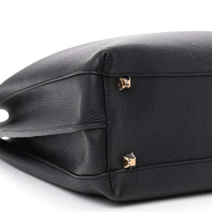 MCM Grained Calfskin Large Milla Hobo Black 8 of 9