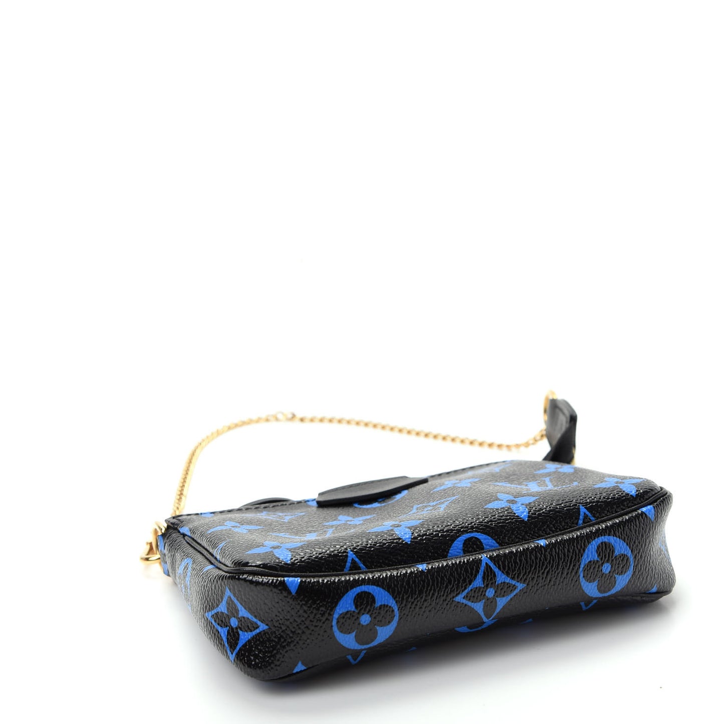 Colored Monogram Mini Pochette Accessories Blue Black