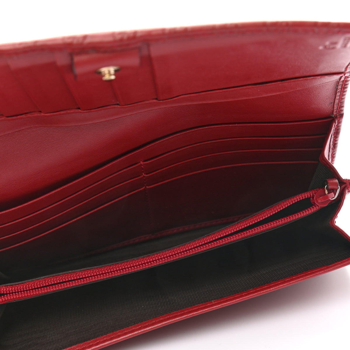 Soft Microguccissima Continental Wallet Red