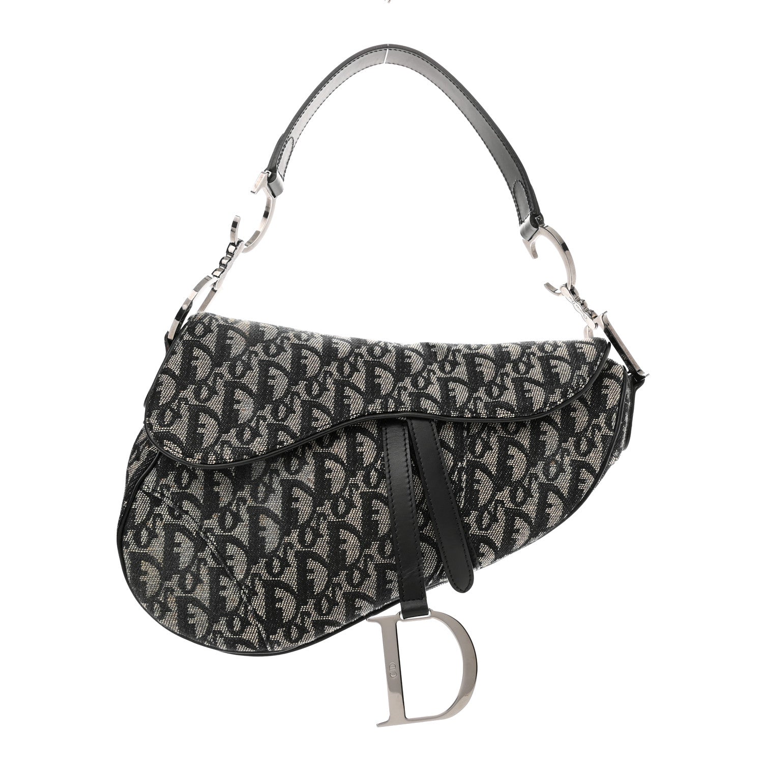 Christian Dior Monogram Saddle Bag Black 1 of 11