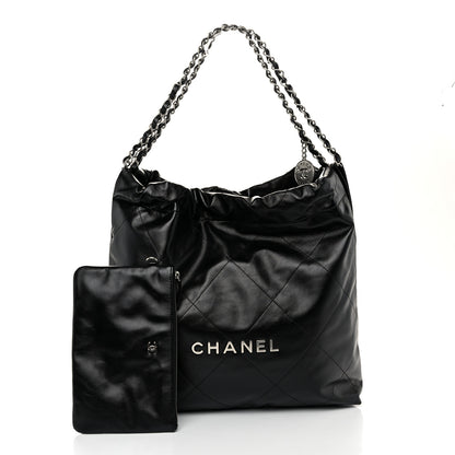 Chanel Shiny Calfskin Quilted Chanel 22 Black 3 of 11
