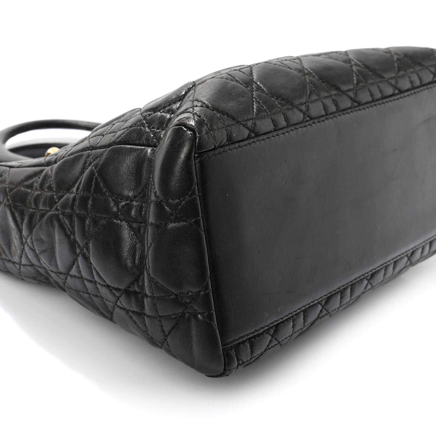Lambskin Cannage Medium Lady Dior Black