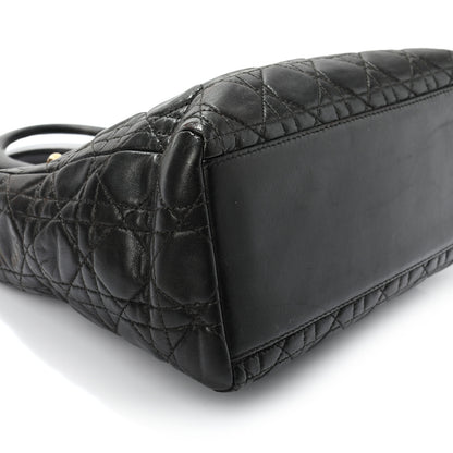 Christian Dior Lambskin Cannage Medium Lady Dior Black 7 of 9