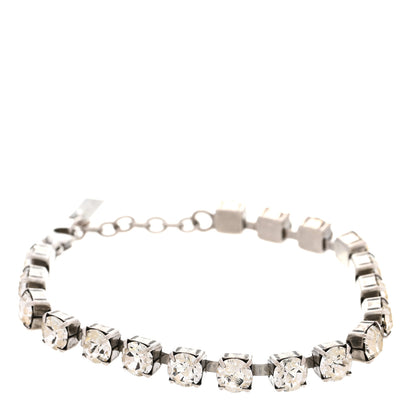 Saint Laurent Crystal Link Bracelet Silver 1 of 4