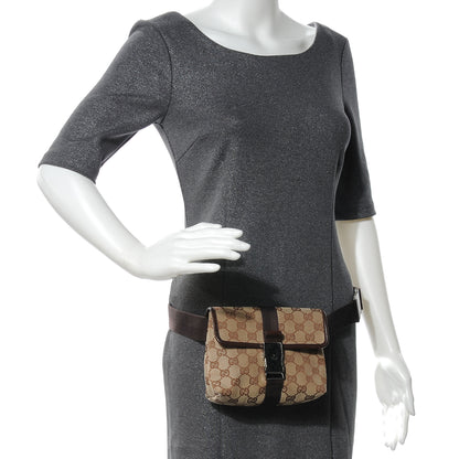 Gucci GG Monogram Buckle Belt Bag Dark Brown 2 of 7