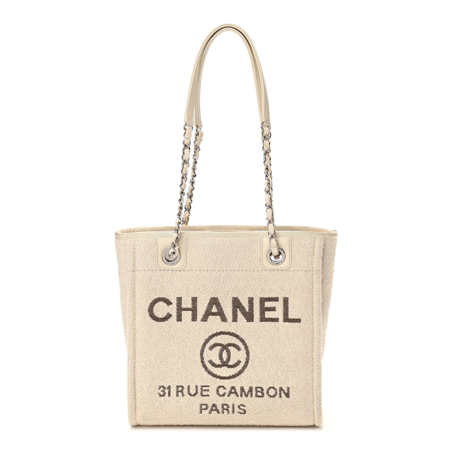 Mixed Fibers Small Deauville Tote Ecru