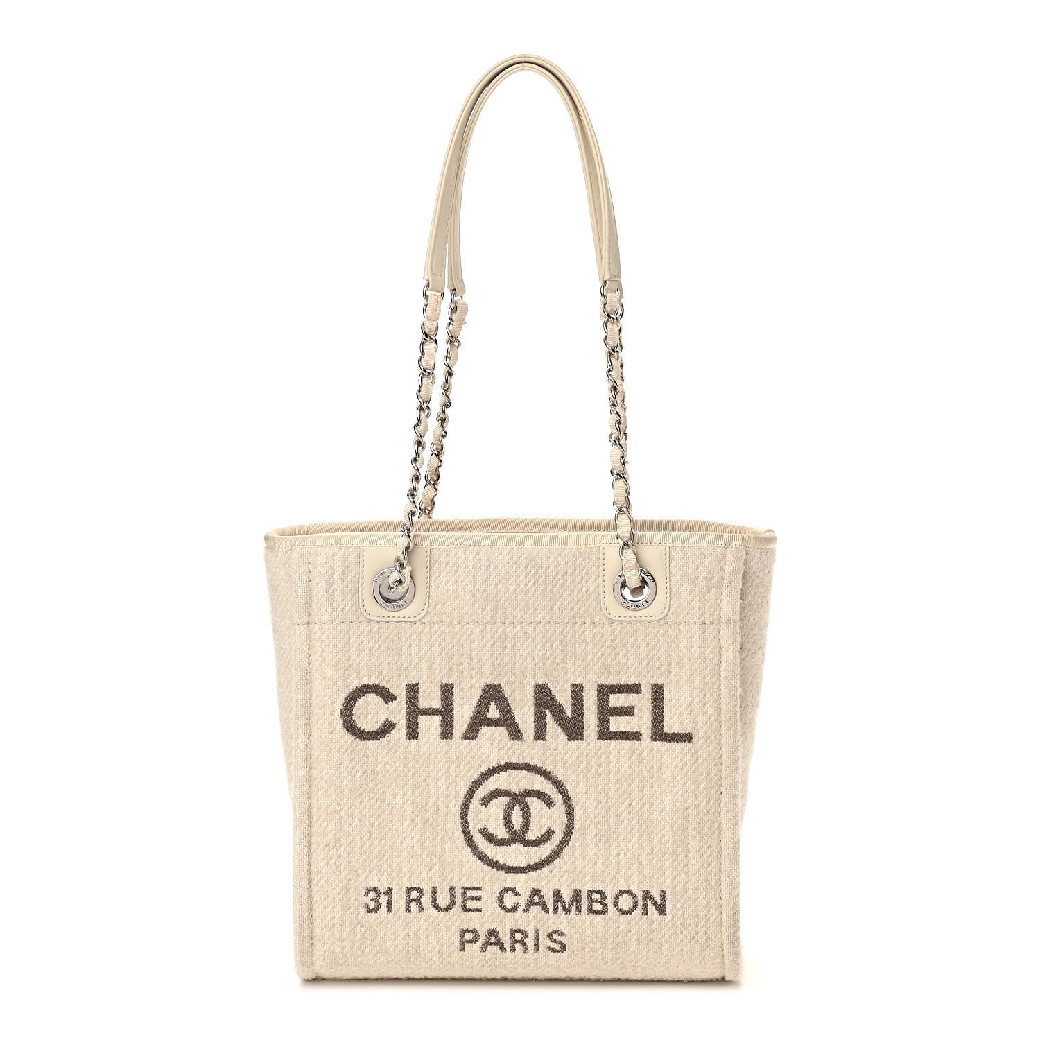 Chanel Mixed Fibers Small Deauville Tote Ecru 1 of 11