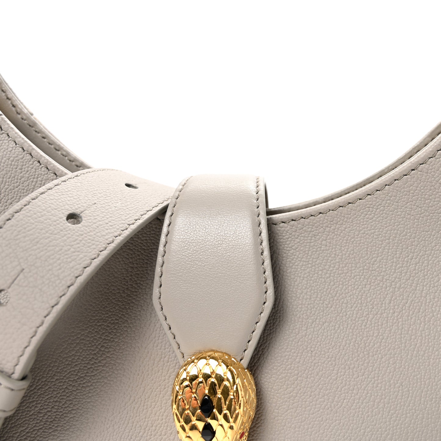 Urban Grain Smooth Calfskin Serpenti Ellipse Shoulder Bag Foggy Opal