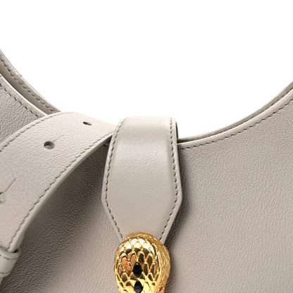 Bulgari Urban Grain Smooth Calfskin Serpenti Ellipse Shoulder Bag Foggy Opal 7 of 9