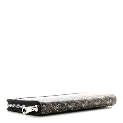 Goyard Goyardine Matignon Zip Around GM Wallet Black 4 of 9