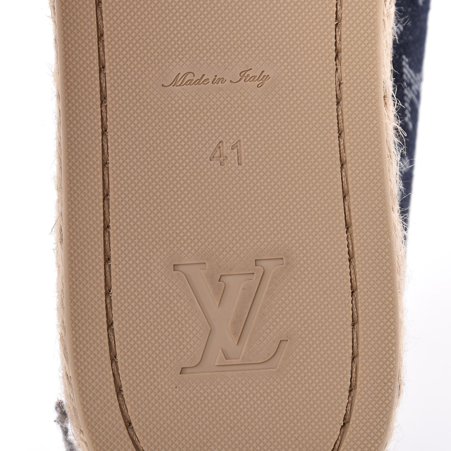 Monogram Denim Waterfall Espadrille 41 Marine