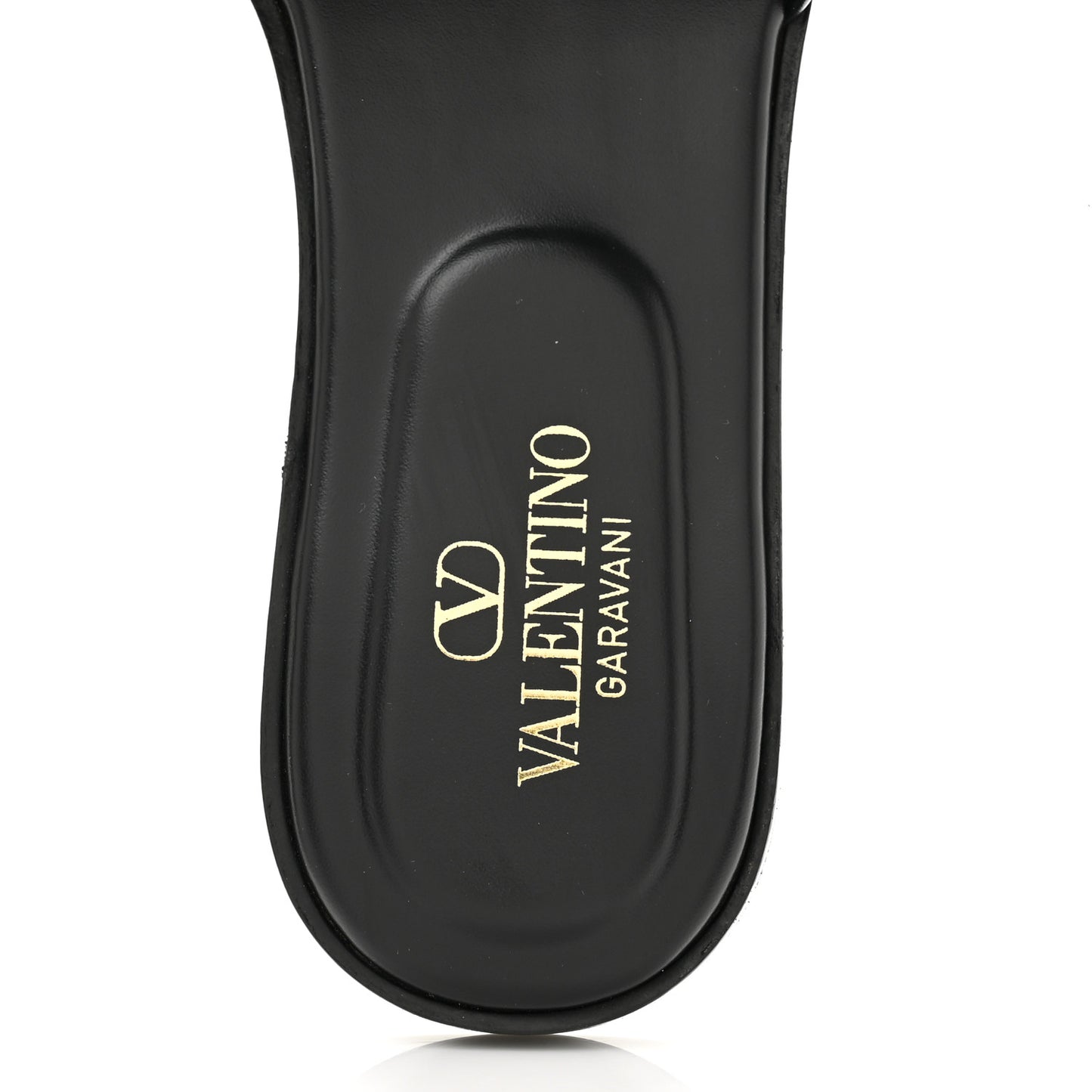 Nappa Vlogo Flat Slide Sandals 37 Black