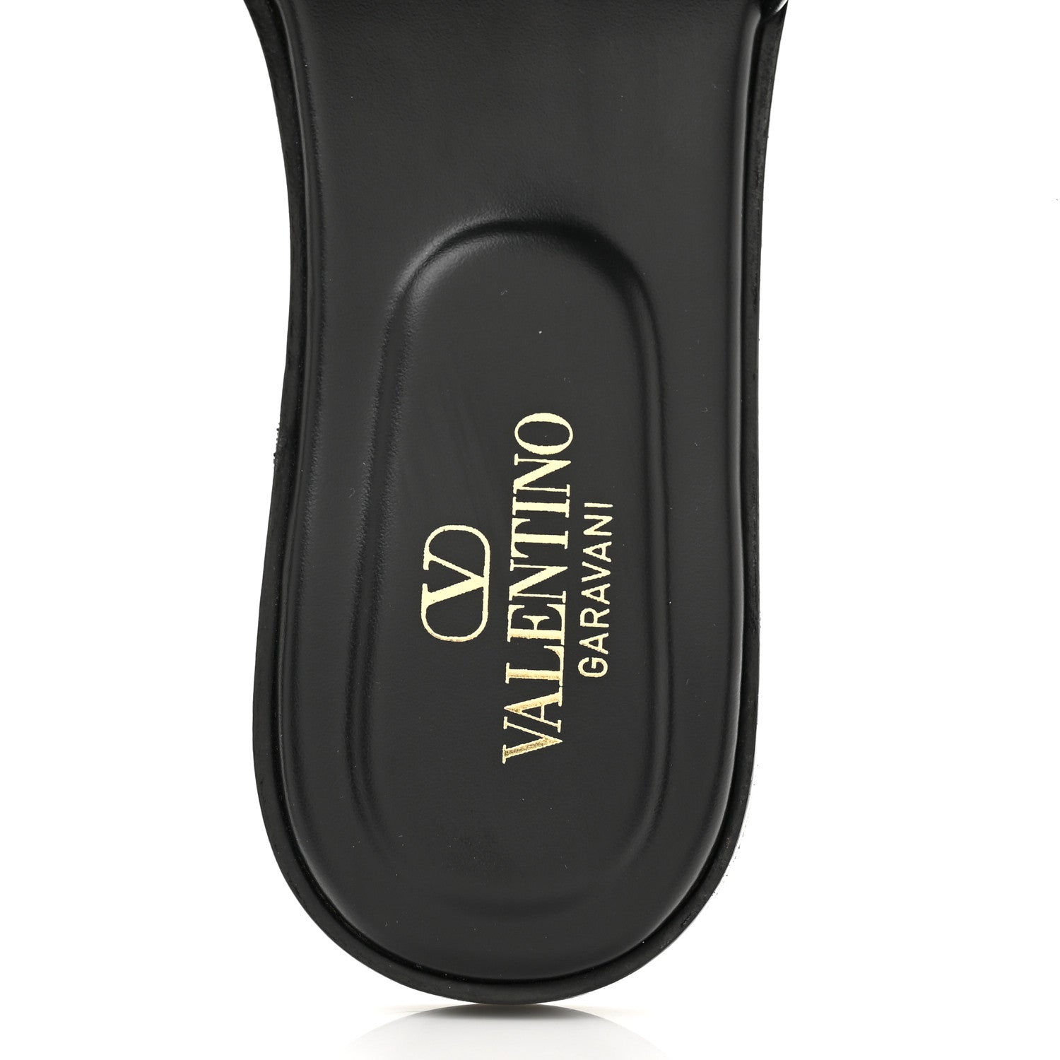 Valentino Garavani Nappa Vlogo Flat Slide Sandals 37 Black 7 of 10