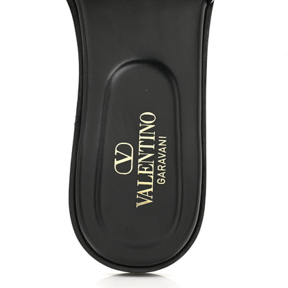 Valentino Garavani Nappa Vlogo Flat Slide Sandals 37 Black 7 of 10