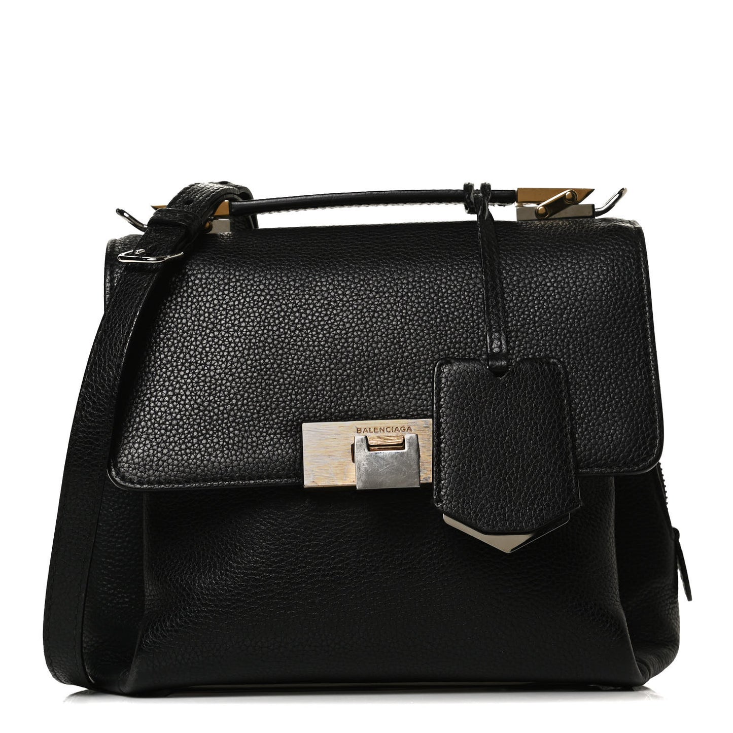 Grained Calfskin Le Dix Mini Soft Cartable Crossbody Black